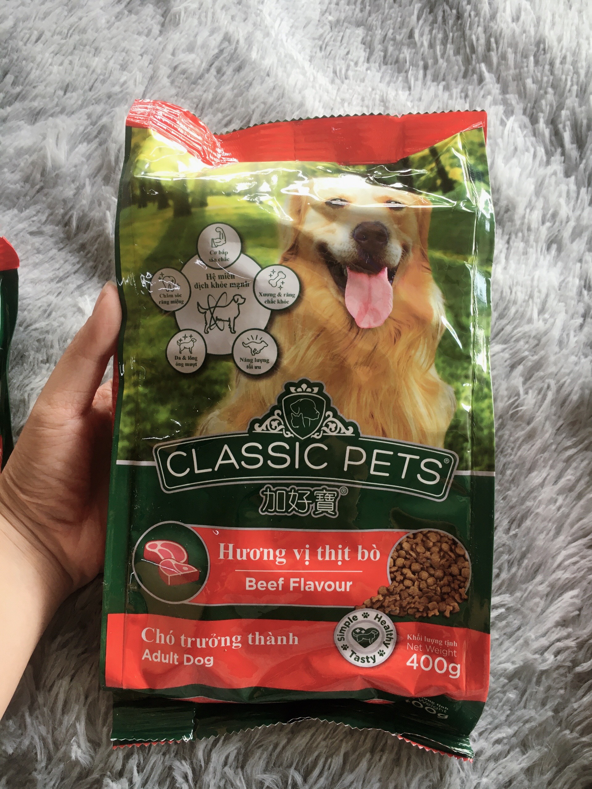 Thức ăn cho Chó Lớn - Hạt Classic Pets vị Bò 400g.