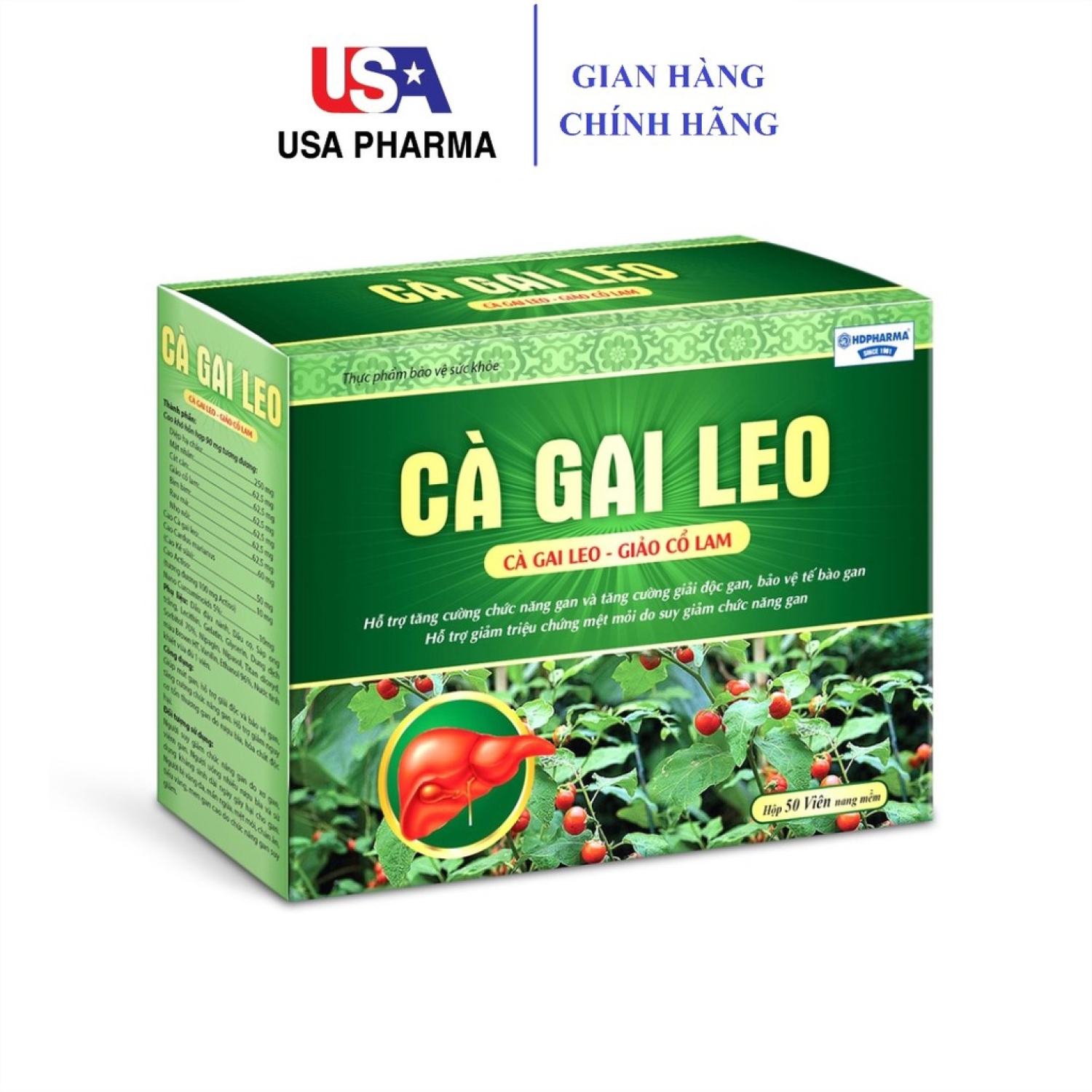 Bổ gan Cà Gai Leo thảo dượᴄ mát gan, giải độc gan - 50 viên