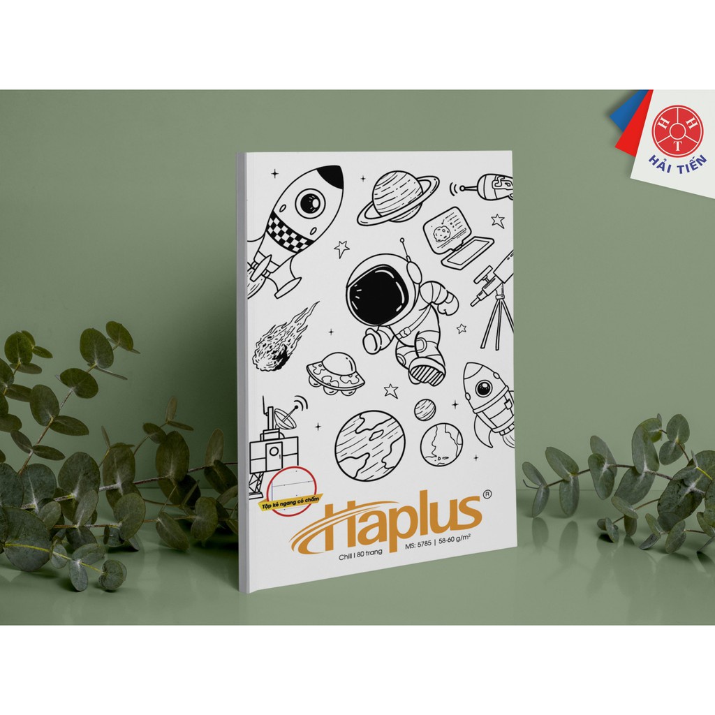 ( COMBO 5  )Vở kẻ ngang Haplus Chill / Haplus Colour có chấm 80 trang