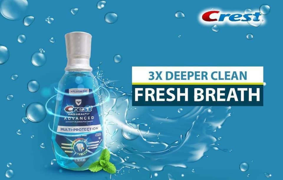 Nước Súc Miệng Crest 3D Pro Health Advantage 1L