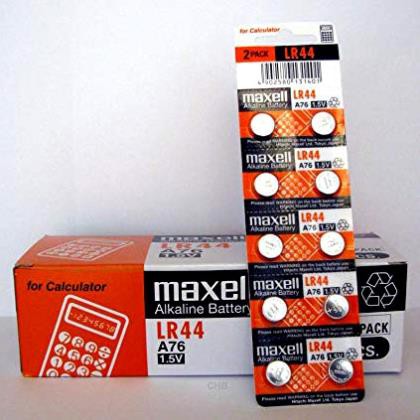 Vỉ 10 viên pin LR44 AG13 Maxell thay máy tính casio
