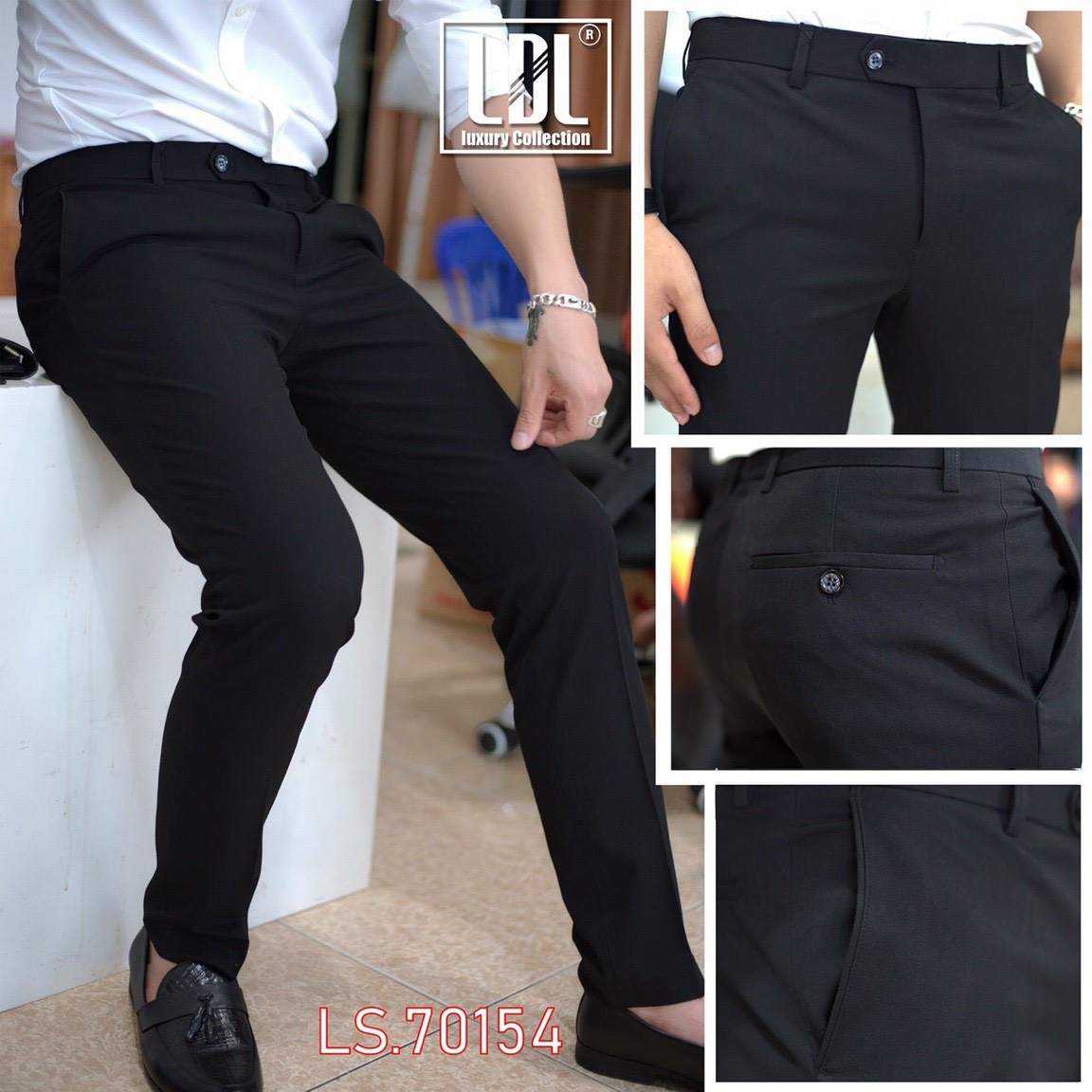 Quần tây âu nam kiểu dáng Hàn Quốc dáng ôm vải co giãn thời trang cao cấp BINSTORE94 BS076