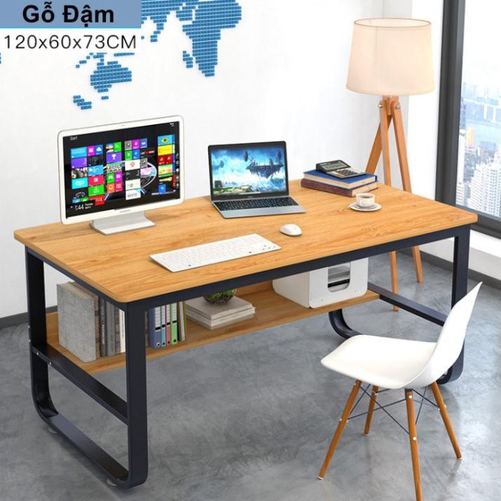 Bàn Làm Việc Văn Phòng Thanh Chống Đứng Chữ U Ván Gỗ Chắc Chắn Kích Cỡ Bự 1200x450x730 Cm (giảm giá cực sock)