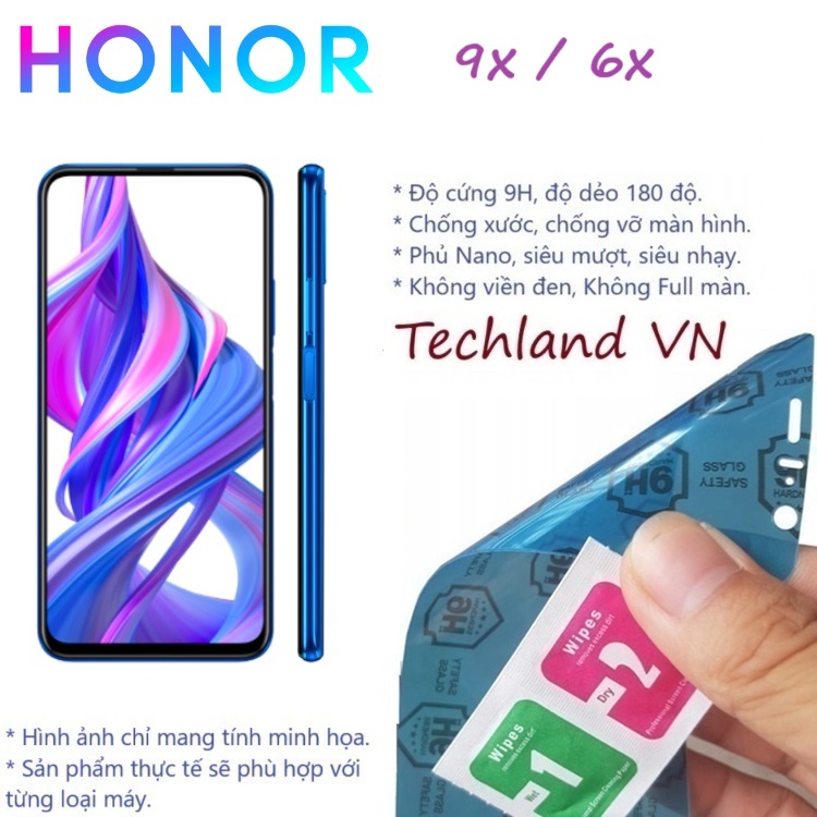 Cường Lực Phủ Nano Honor 9x / Honor 6x - Trong Suốt, Không Full Màn, Không Viền Đen