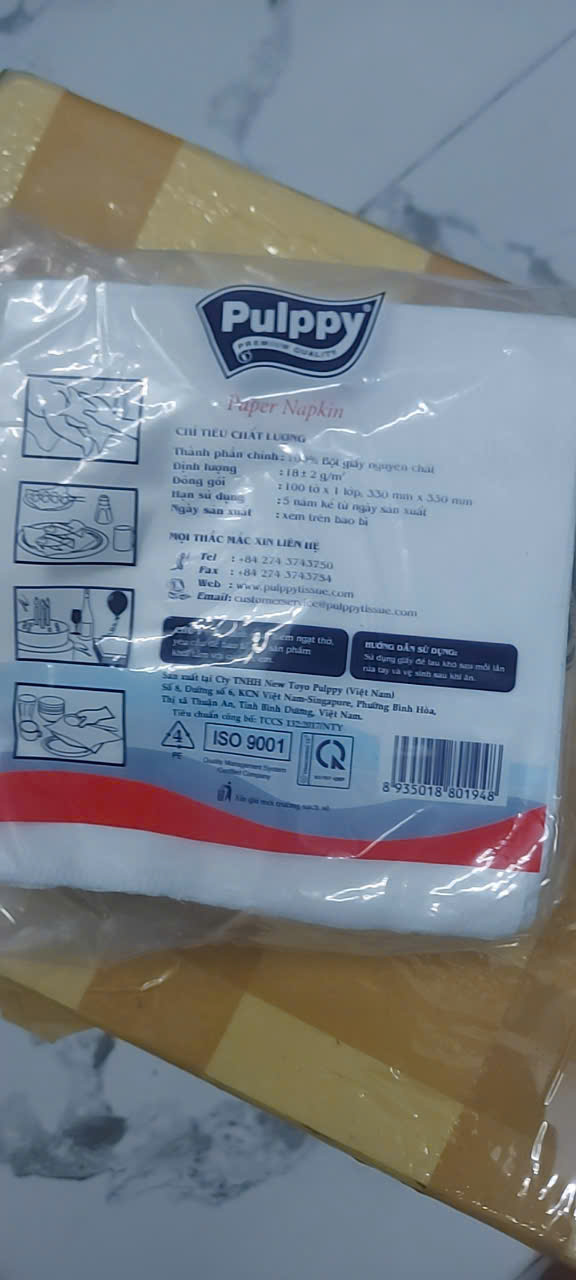 Khăn giấy lau tay Pulppy ( 1 gói/100 tờ)