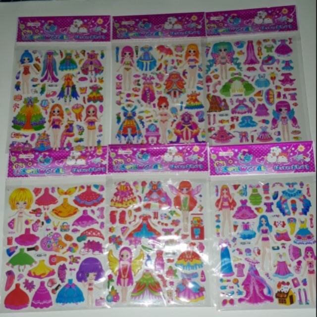 Sticker (Hình Dán Nổi) Búp Bê Cho Bé (Mẫu Ngẫu Nhiên)