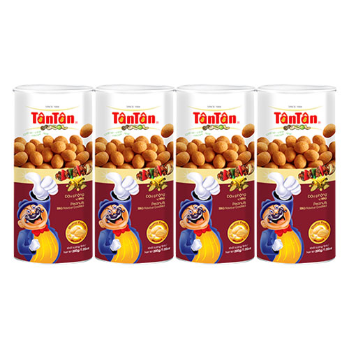 Combo 4 lon Đậu phộng vị BBQ Tân Tân 200g