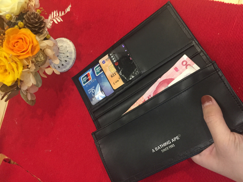 [Giá hủy diệt] Ví BAPE cao cấp chuẩn AUTH Bape Wallet Ví da Bóp da cao cấp [Full box]