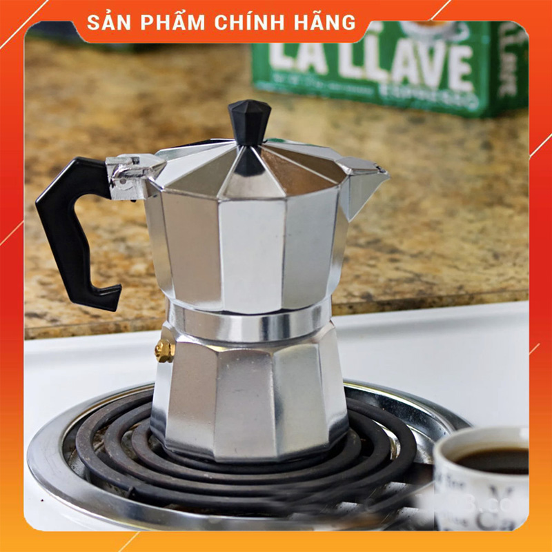 Ấm pha cà phê Moka Express 3TZ (3 cup), bình pha cà phê kiểu Ý