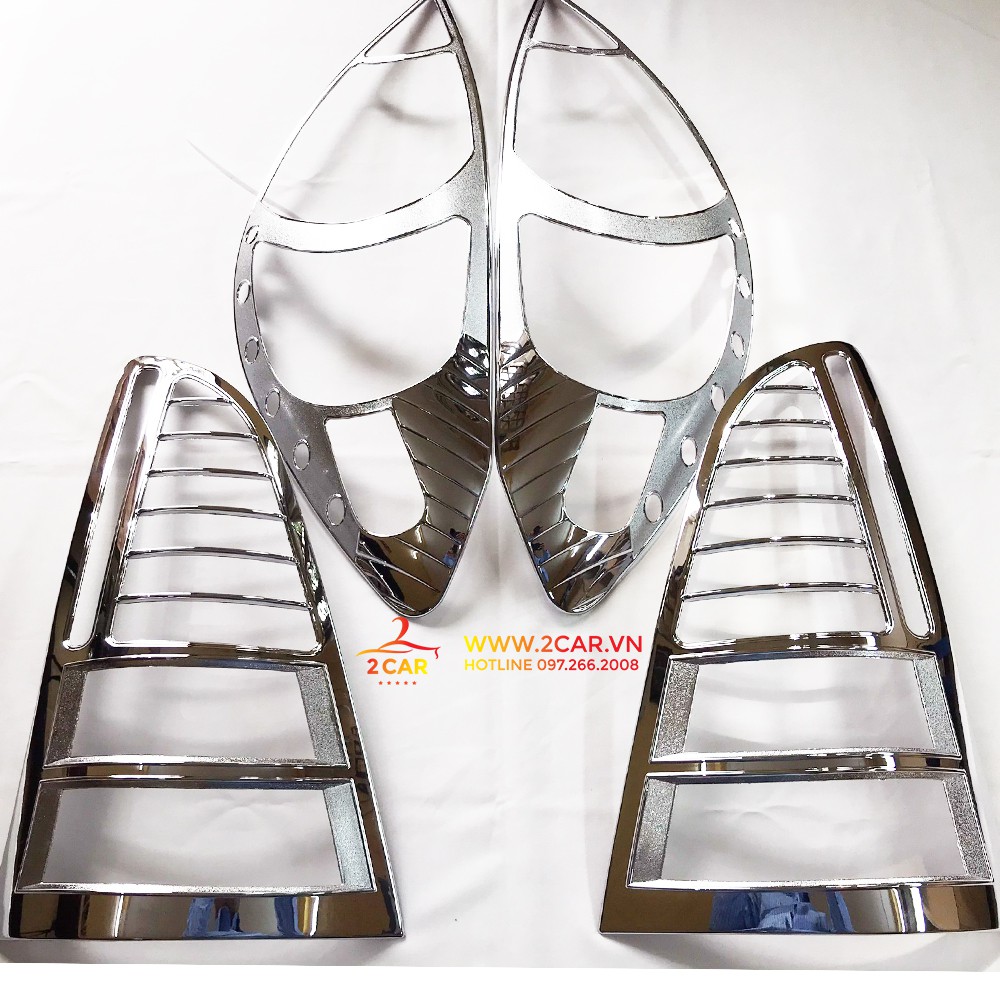 Bộ Ốp Viền Đèn Pha, Hậu Toyota Innova 2005-2008 Mạ Crom Cao Cấp