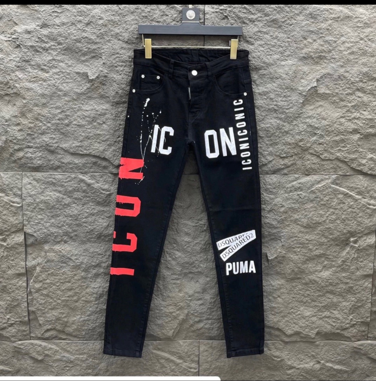 Quần jean nam đen rách N77 FASHION phối khóa kéo lệch hàng vnxk chất bò vải dày co giãn mẫu mới nhất cao cấp