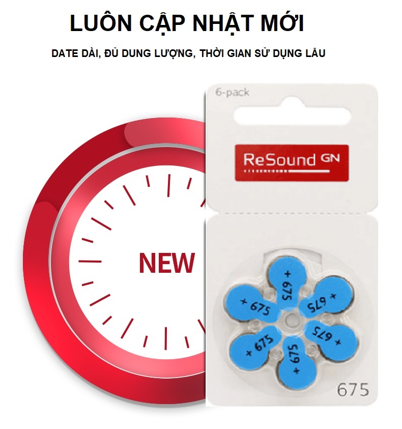 Pin máy trợ thính ReSound A675 PR44