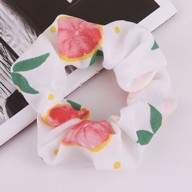 Scrunchies dây cột tóc hoa quả loại to đẹp