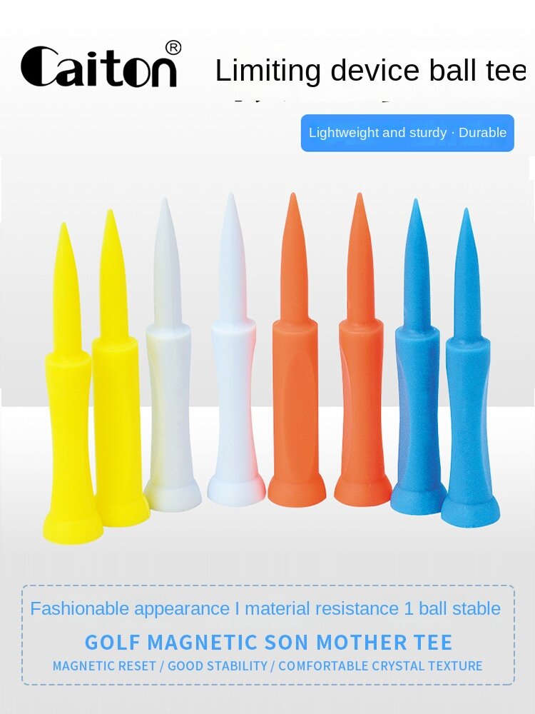 Caiton Golf Nail Practice Products Plastic Limit Ball Tee Flat Fixed Limit cket Rubber Nail