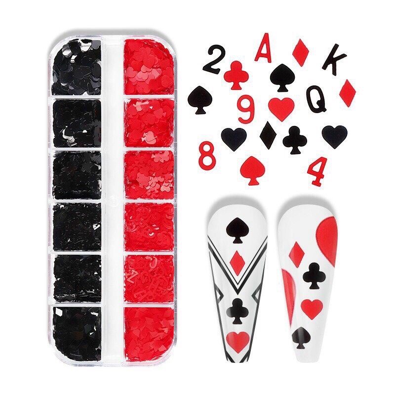 Phụ kiện trang trí móng cờ bạc ,phụ kiện trang trí tết - sugar nails