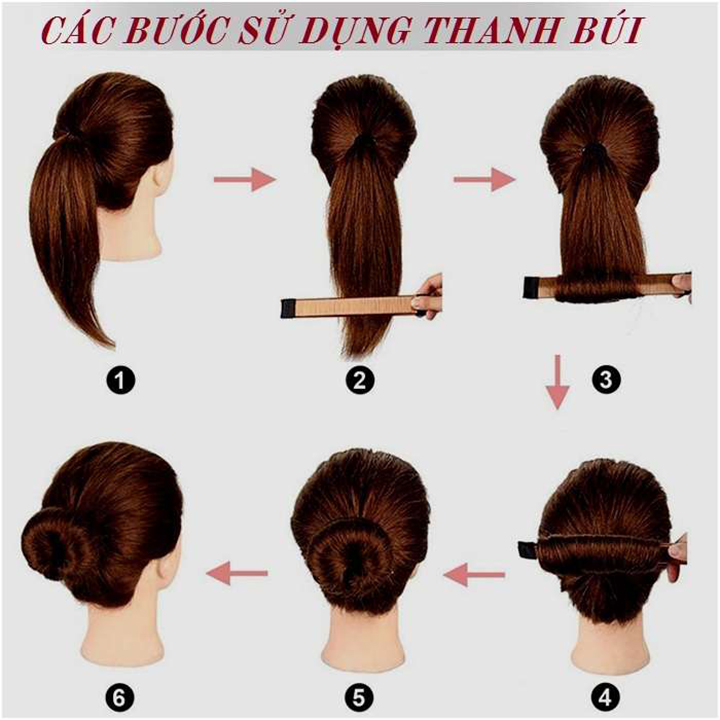 Thanh búi tóc đa năng bằng tóc giả
