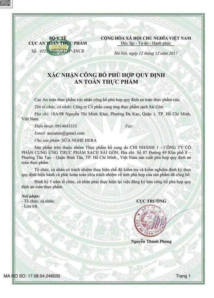 Sữa Nghệ Hera 100gr [CHÍNH HÃNG]