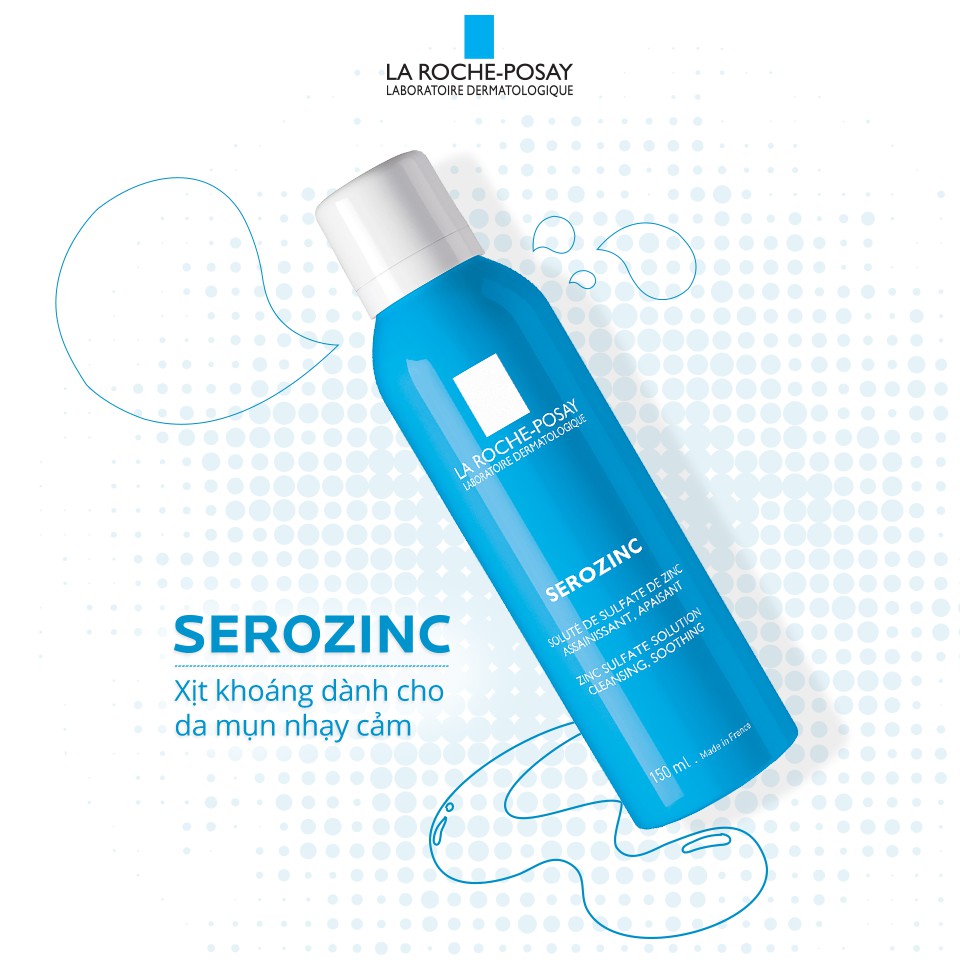 [HCM]Xịt Khoáng La Roche-Posay SEROZINC ( Da mụn  300mL/150mL/50mL )