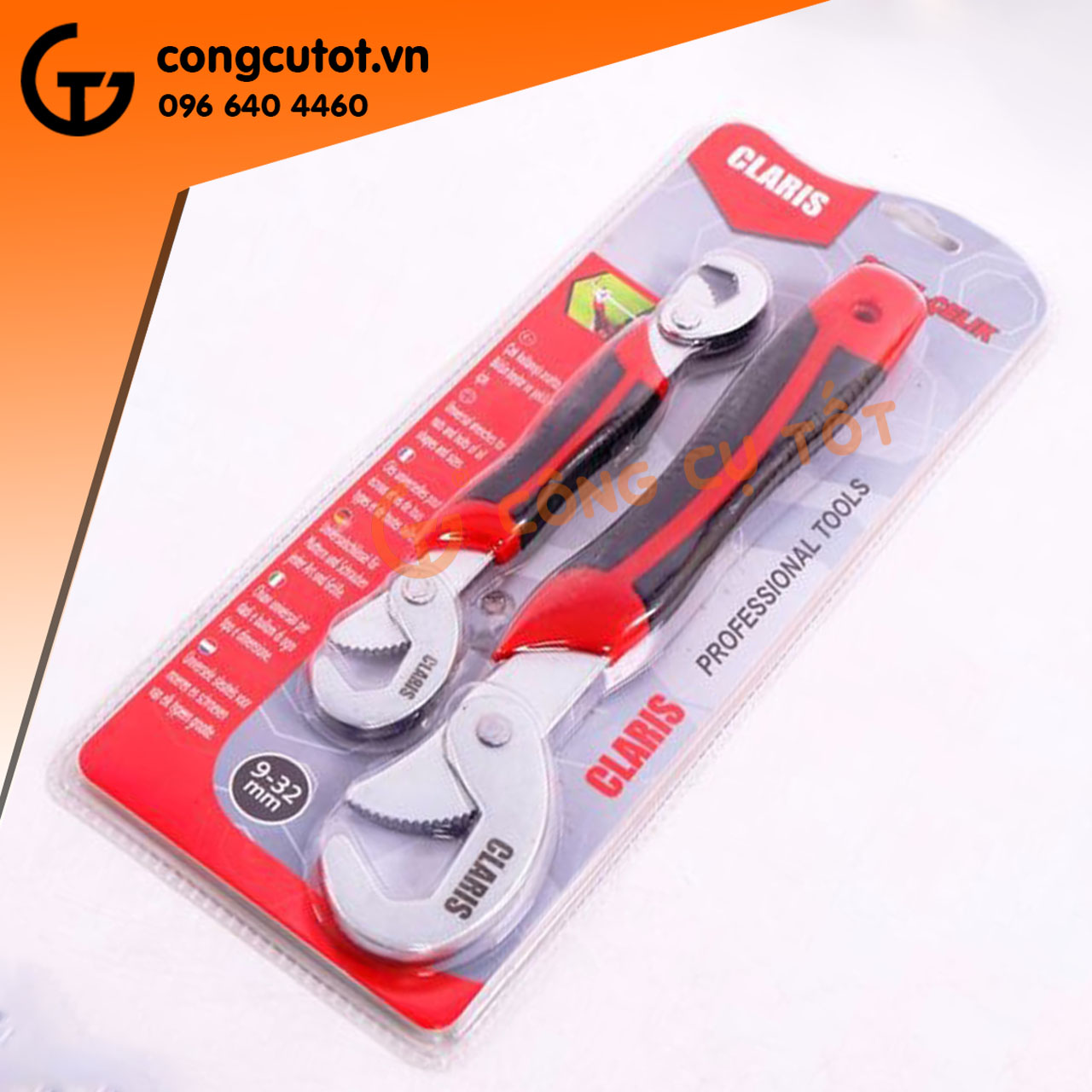 Bộ 2 mỏ lết - cờ lê đa năng 9-32mm, 9-36mm