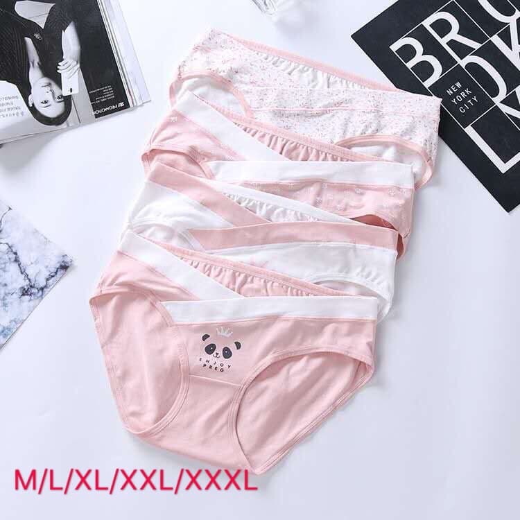 Sét 4 Quần Quần Lót Cạp Chéo Bầu, 100% cotton