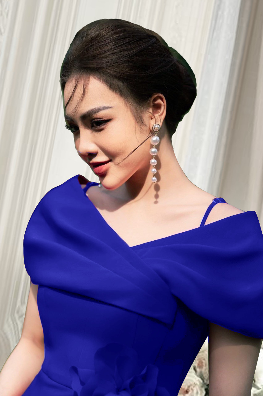 Đầm da beo đấp chéo