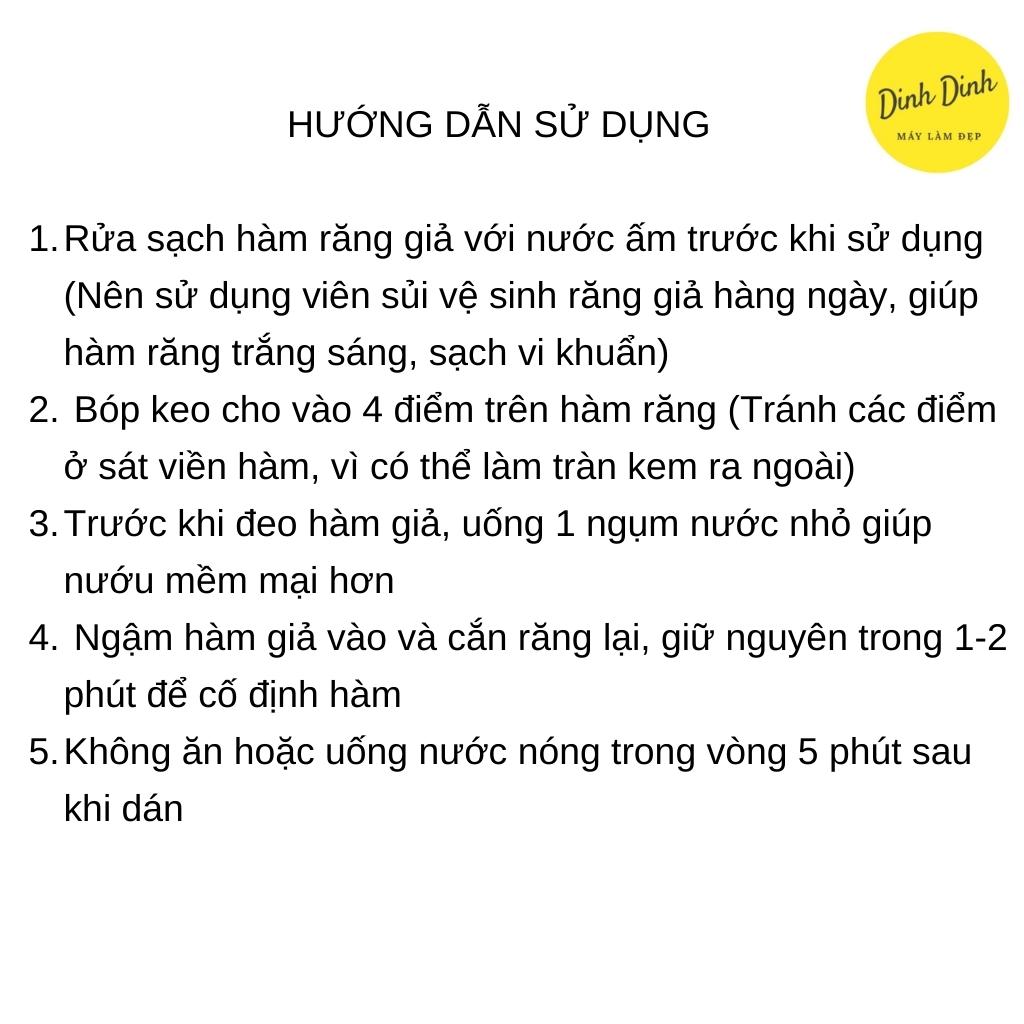 Keo Dán Răng Giả, Dán Hàm Răng Giả, Dính Cả Ngày 24h (tuýp 40g)