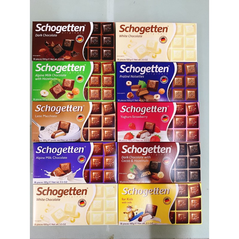 SOCOLA SCHOGETTEN 100G ĐỦ VỊ(White Chocolate)