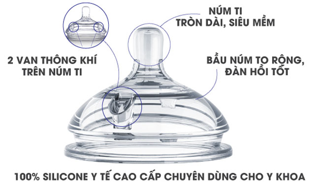 Núm bình Comotomo siêu mềm - Núm ty, núm vú cho bình Comotomo