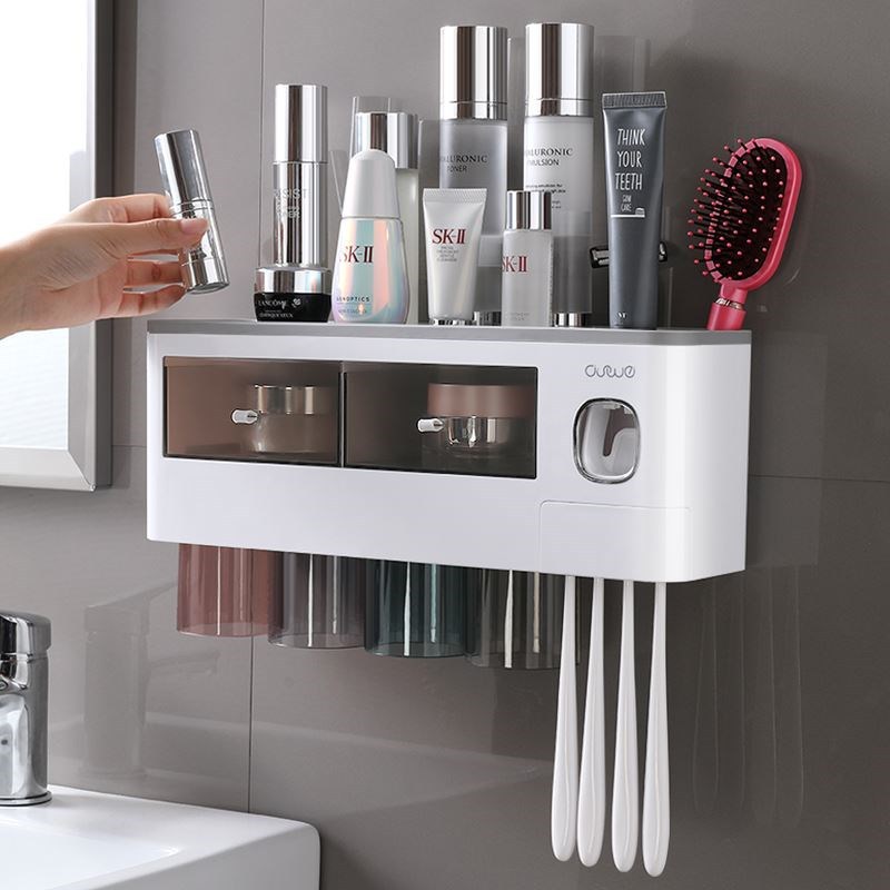 BÁO GIÁ Kệ Đựng Bàn Chải Đánh Răng | Shopee Lazada Sendo Tiki mới nhất 72 Bộ Nhả Kem Đánh Răng Kèm 4 Cốc Từ Tính, Kệ Đựng Bàn Chải Đánh Răng Nhà Tắm Đa Năng