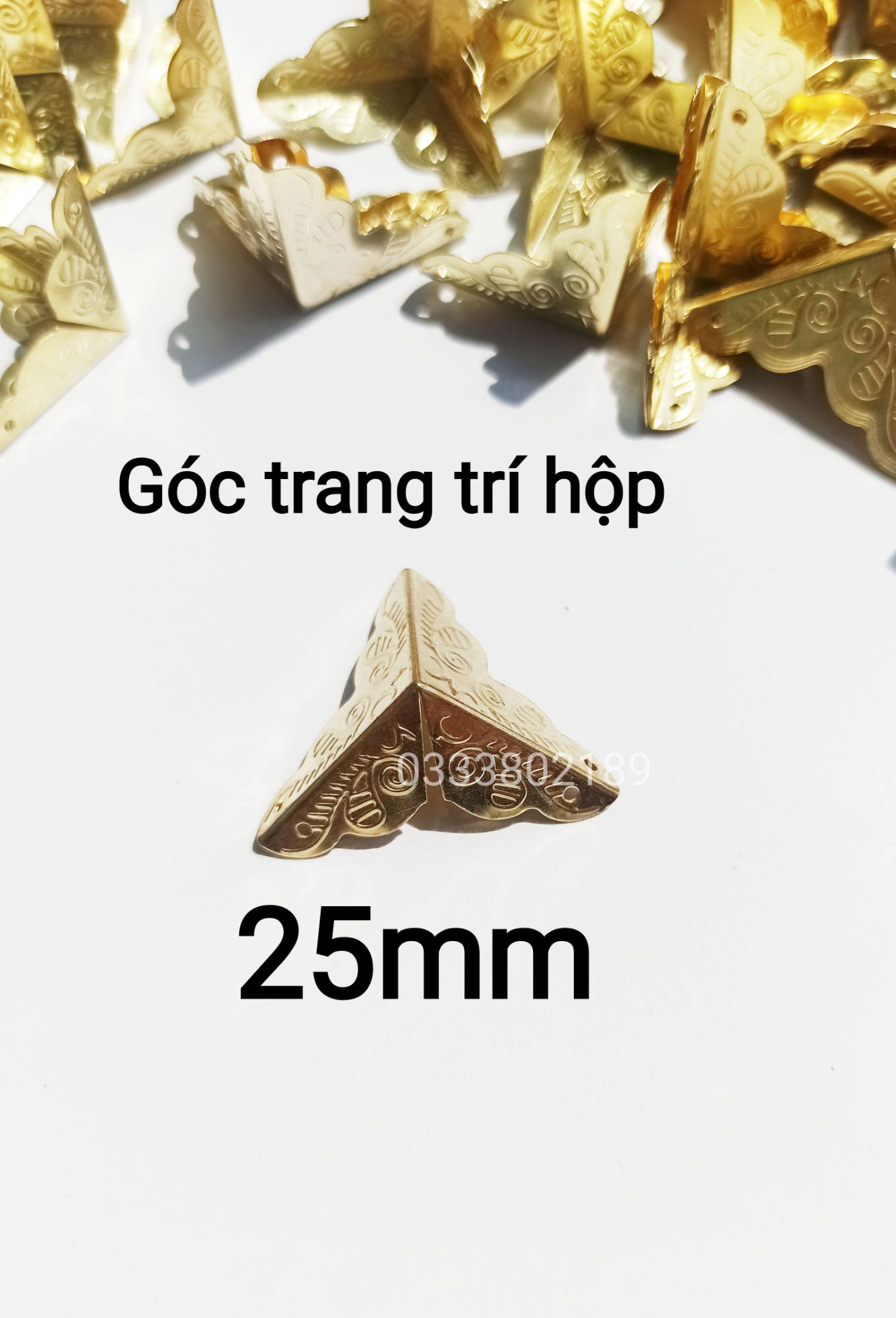 [HCM]kèm đinh. ốp góc hộp vuông 25mm (8 cái)