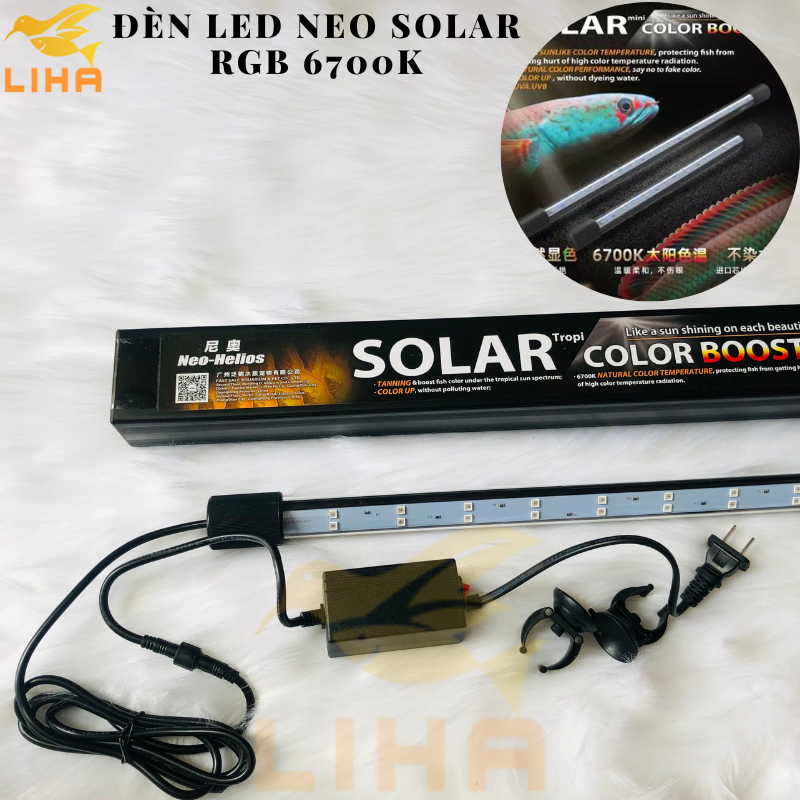 Đèn led neo-helios solar rgb 6700k cho cá rồng cá lóc - led tanning cho cá rồng