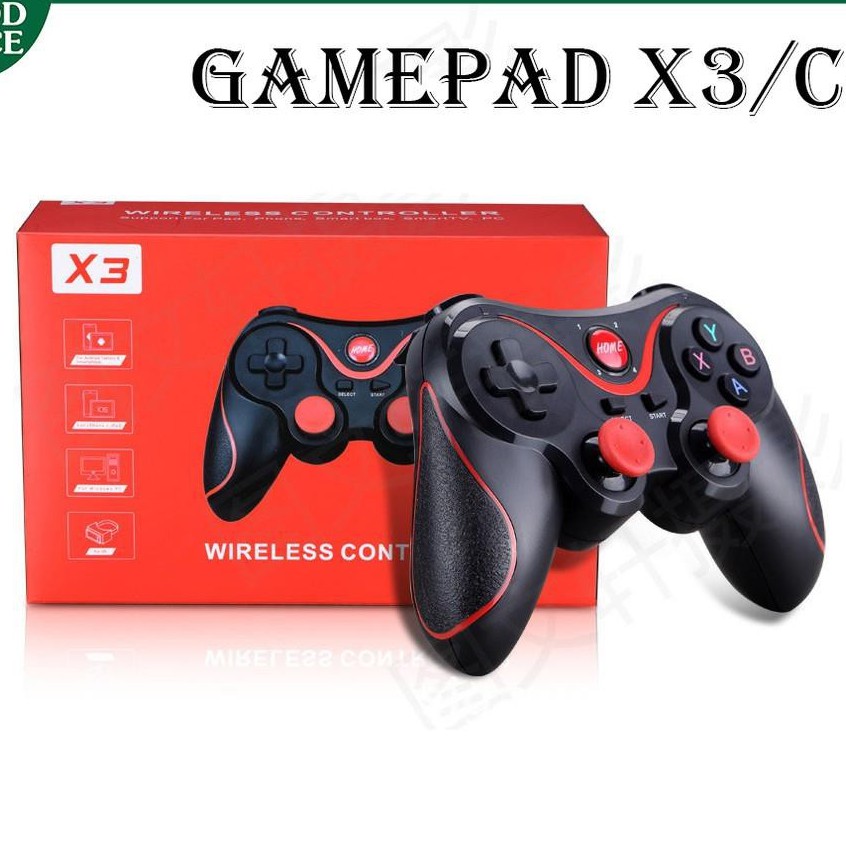 Tay cầm chơi game bluetooth X3 - T3- đế kẹp điện thoại và usb chơi trên PC