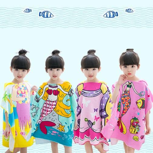 [HCM]KHĂN CHOÀNG ÁO CHOÀNG TẮM BIỂN ĐI BƠI BÉ GÁI CUTE HOẠT HÌNH XINH XẮN DỄ THƯƠNG