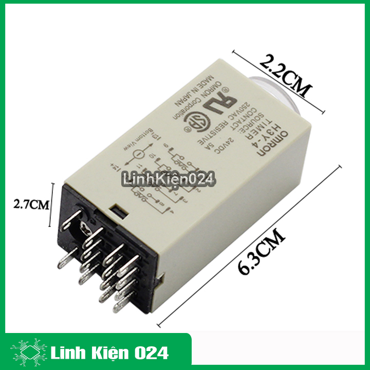 Relay thời gian timer omron H3Y-4 14p 24v