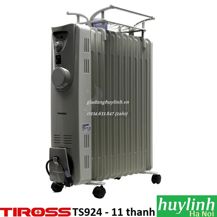 Máy sưởi dầu 11 thanh Tiross TS924 - Tặng giá phơi