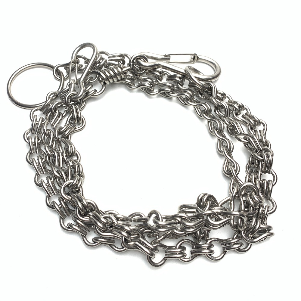 Dây xích inox dắt thú cưng kèm vòng cổ