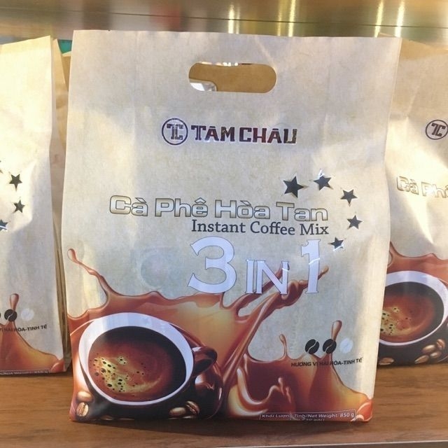 HCMCà phê hòa tan 3 in 1 Tâm Châu gói 850g