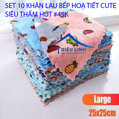 Khăn lau bếp đa năng 2 mặt siêu thấm nước