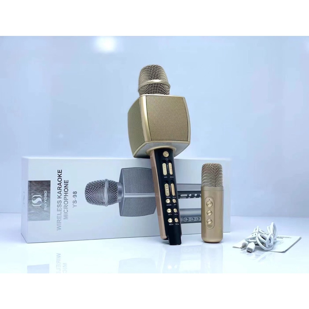 Micro Karaoke Bluetooth YS-98 Kèm 1 Micro Hát Song Ca