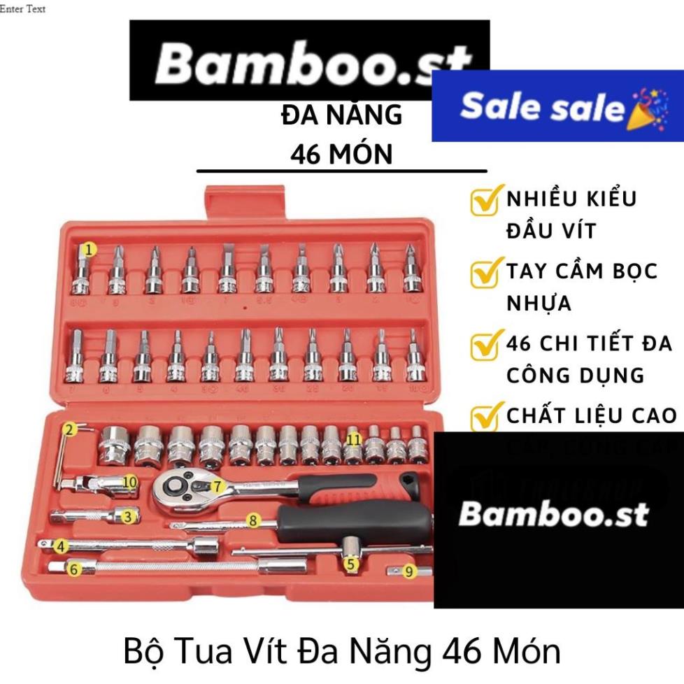 Bộ tua vít - bộ 46 món tua vít sửa chữa đa năng đầu dẹp, tam giác, lục giác 6513