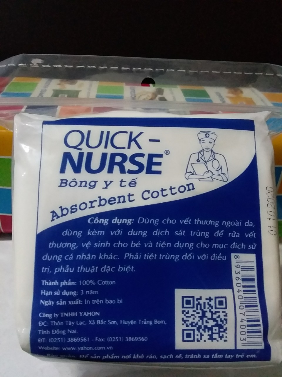 Combo 4 gói bông gòn y tế QUICK NURSE  (gói 25g)