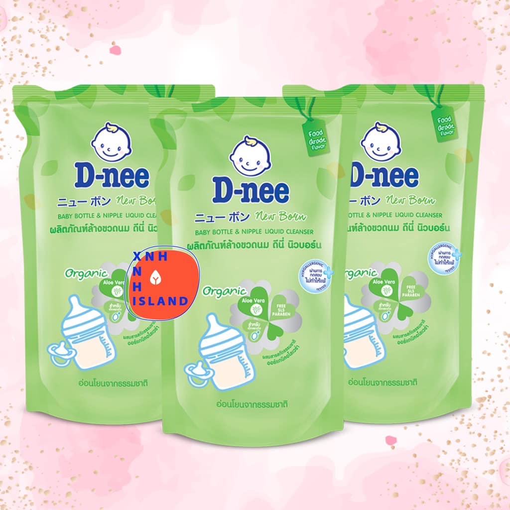 Nước rửa bình sữa DNEE organic trà xanh 600ml