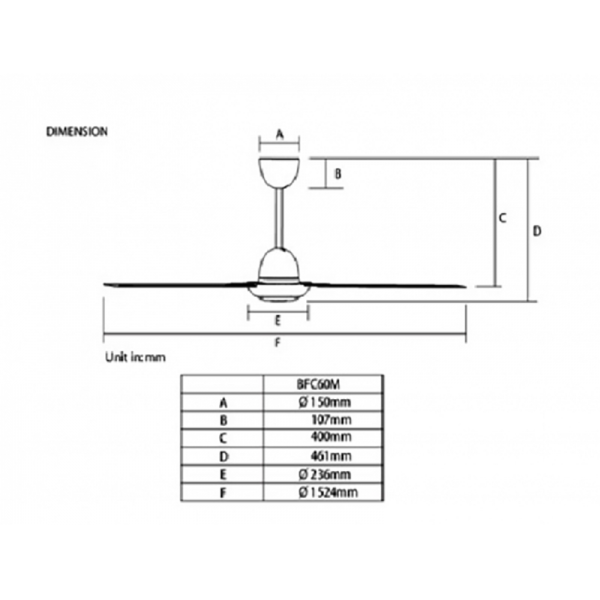 Quạt trần Benny BFC-60M