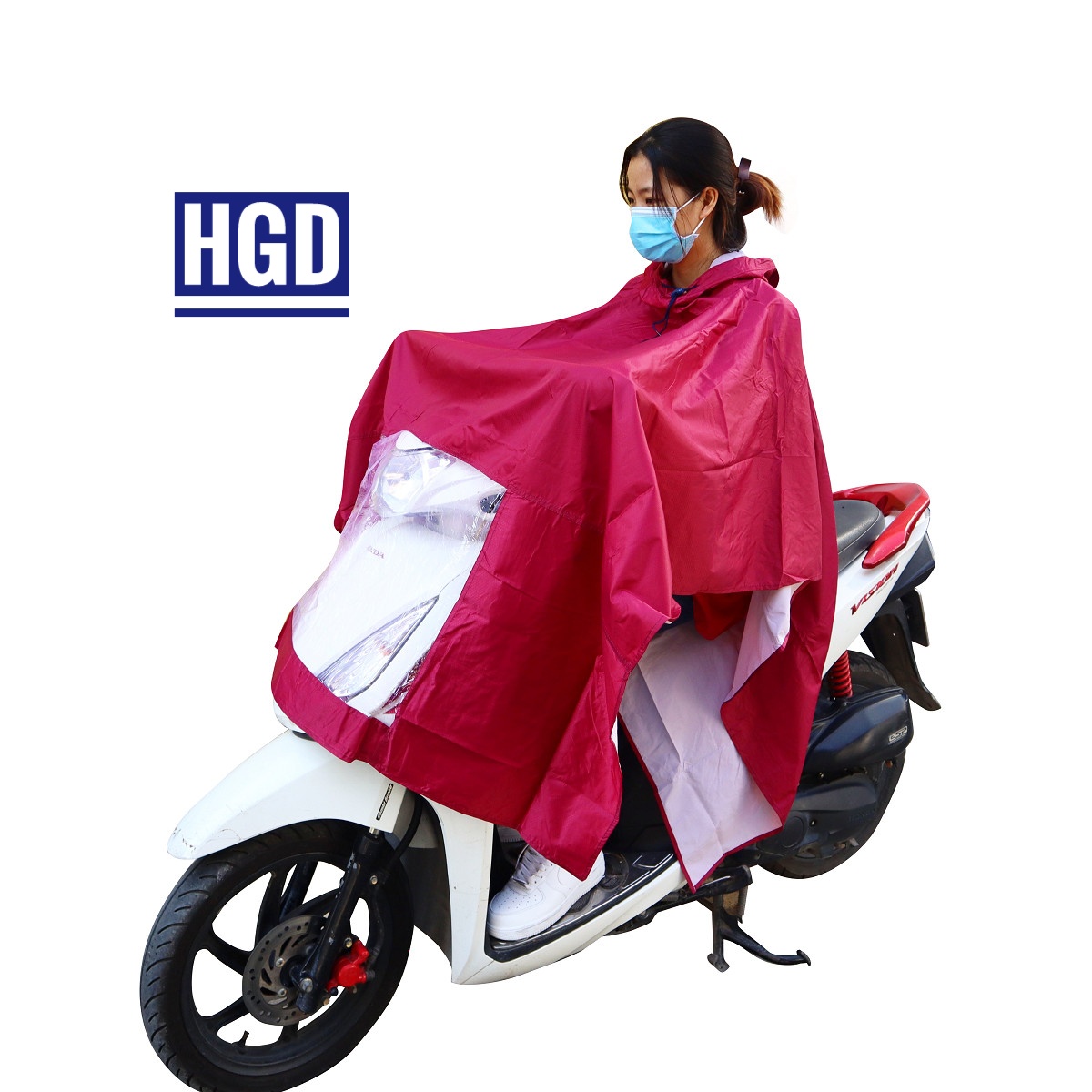 Áo Mưa Choàng Có Kính Chiếu Đèn Buổi Tối Vải Dù Cao Cấp AM04