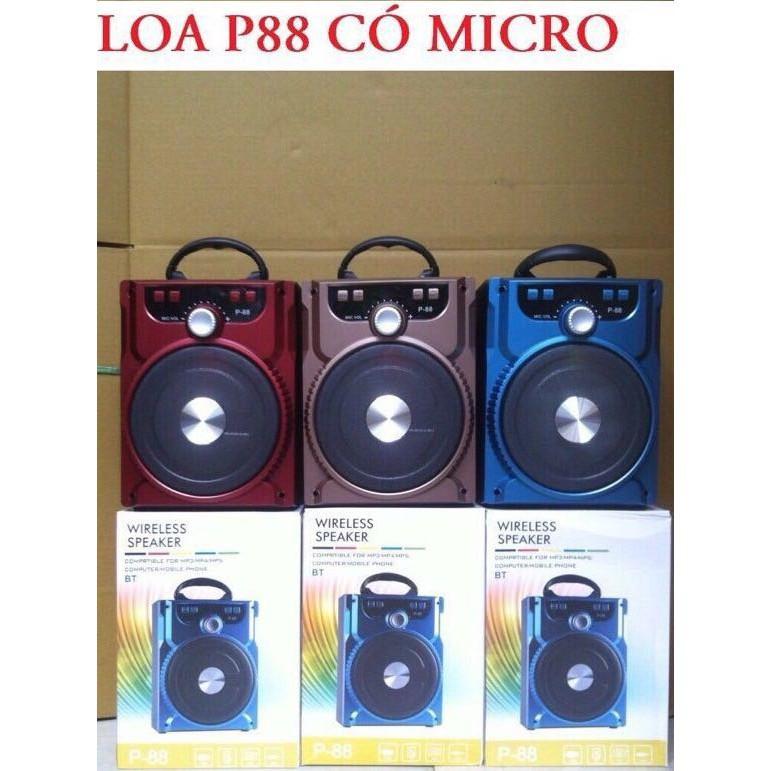 [HCM]Loa Bluetooth P88 tặng kèm micro karaoke