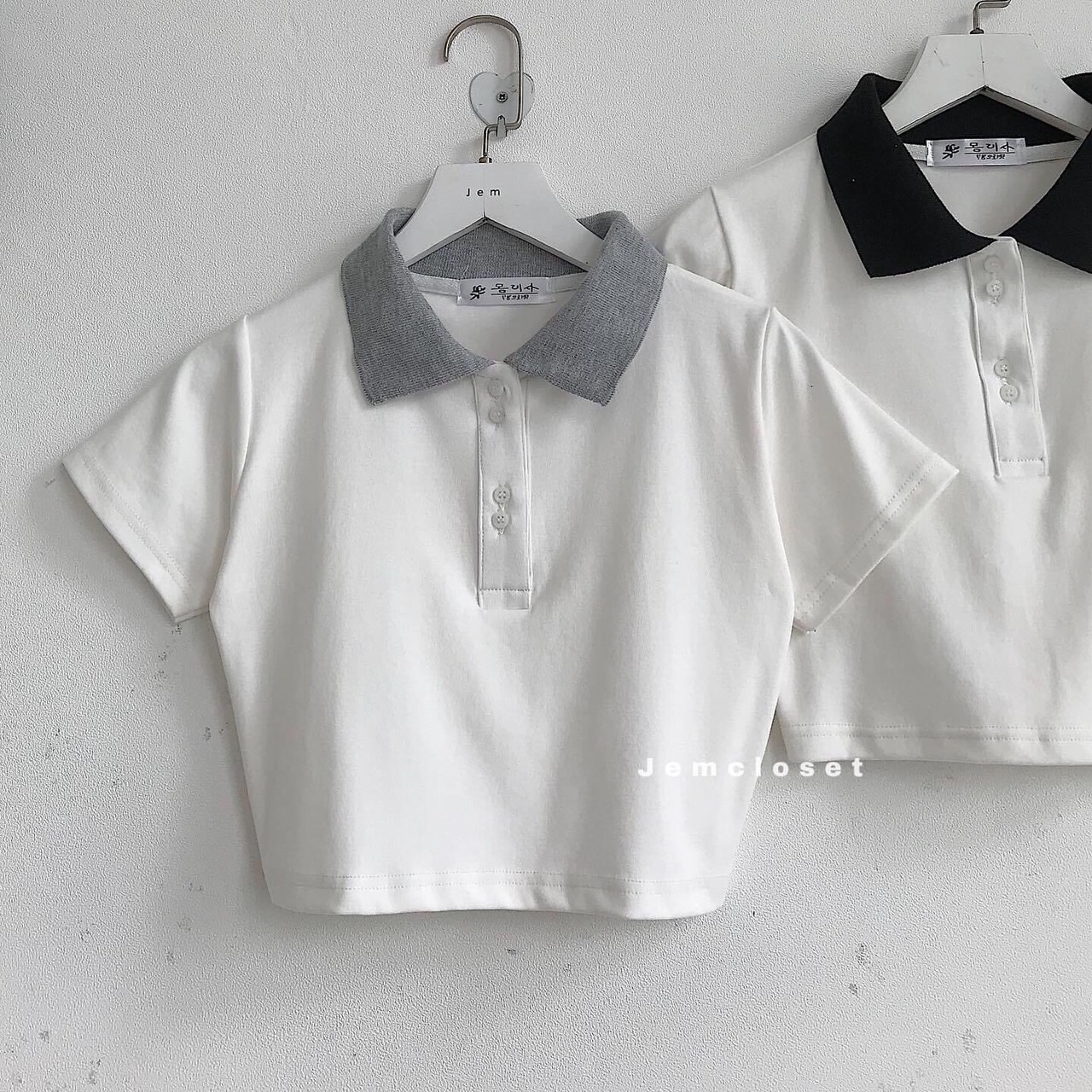ÁO CROPTOP PETTER PHỐI CỔ
