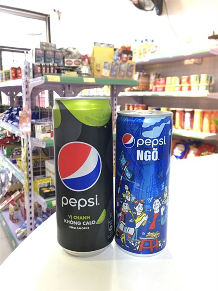 Lốc 6 lon Pepsi (vị chanh không calo) 330ml
