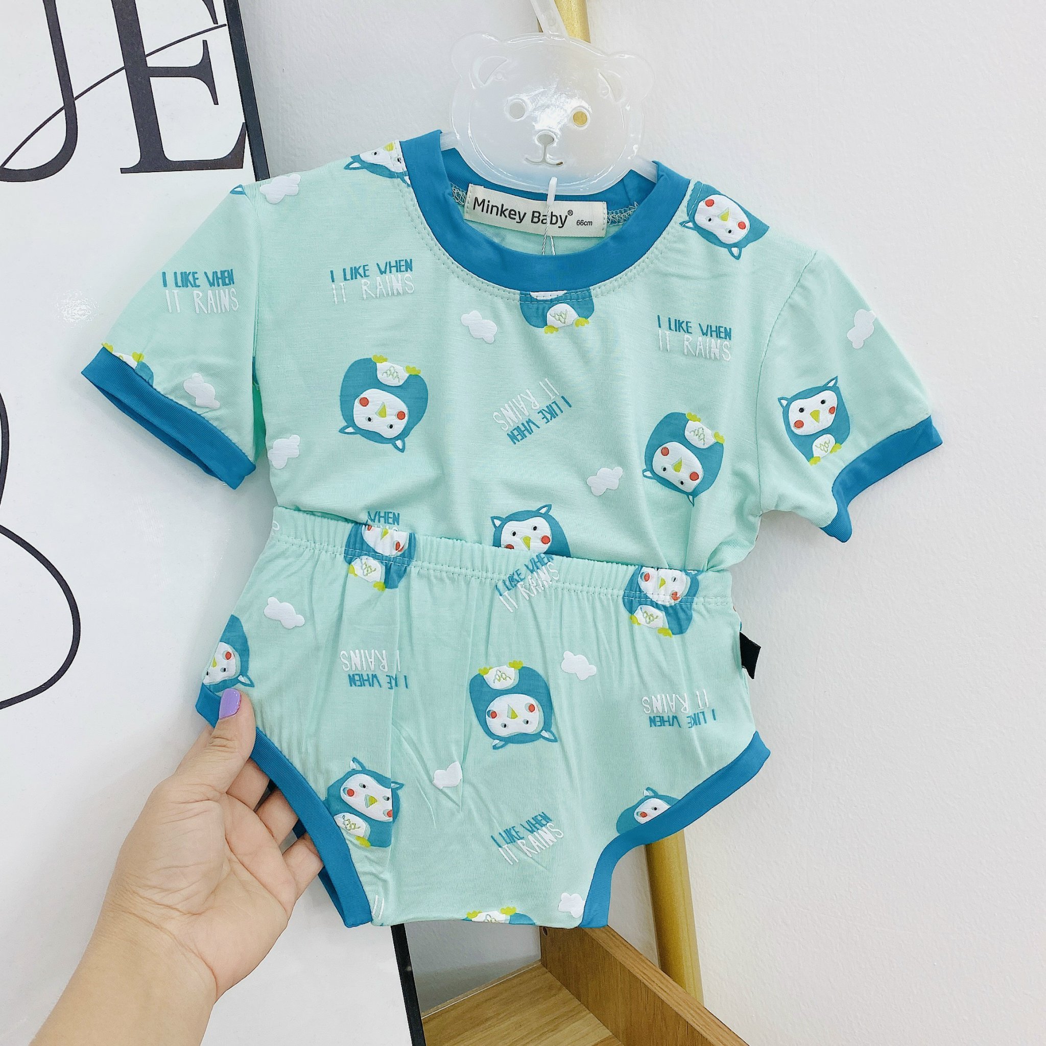 *𝔽𝕣𝕖𝕖 𝕊𝕙𝕚𝕡*Bộ Cộc Chip Sơ Sinh Chất Thun Lạnh Hàng Minky Mom In Họa Tiết Trái Cây - Động Vật Bé Trai ,Bé Gái (6-14kg)
