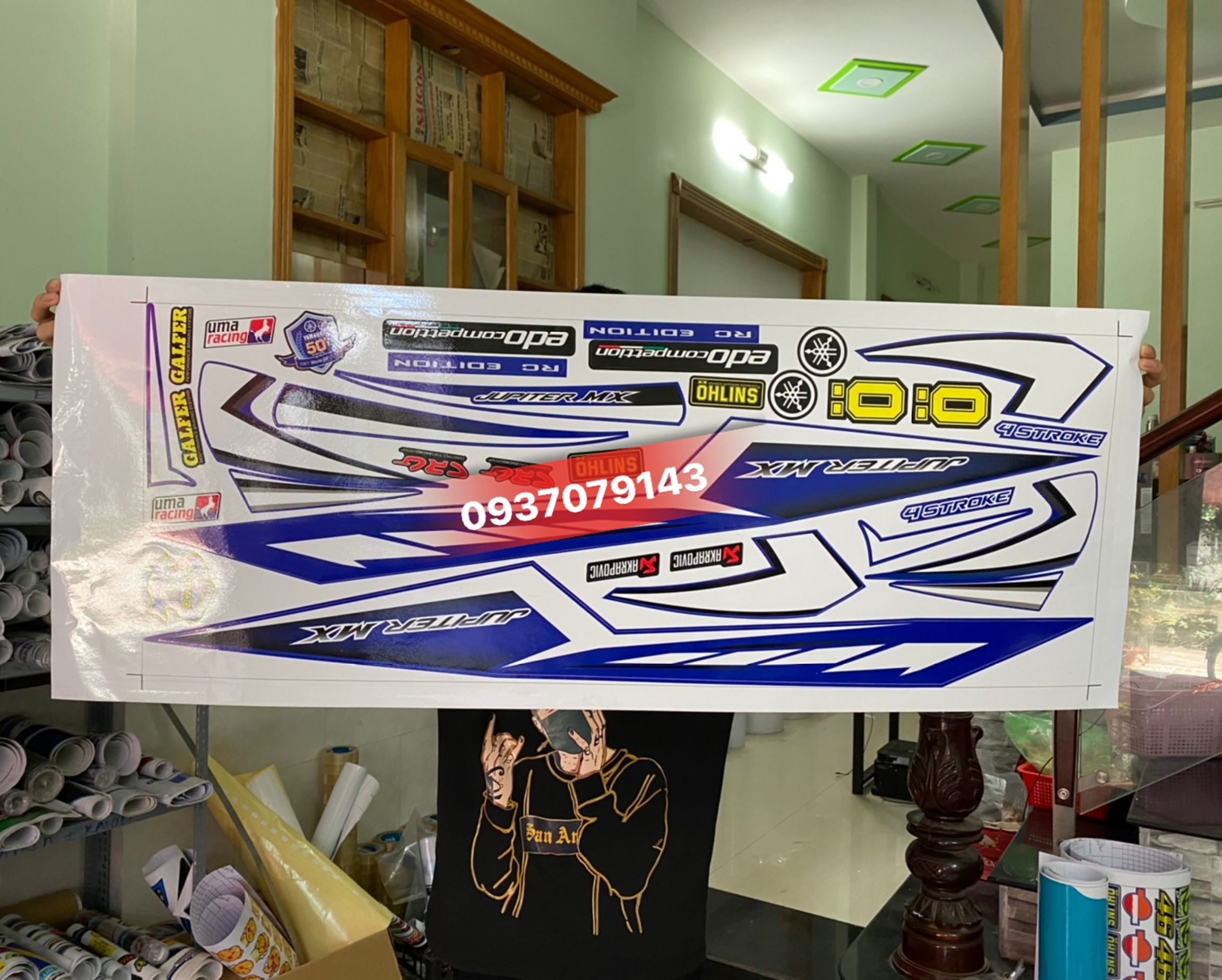 Tem rời jupiter mx xanh đen