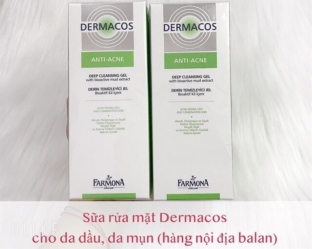 Sữa rửa mặt dermacos cho da dầu, da mụn